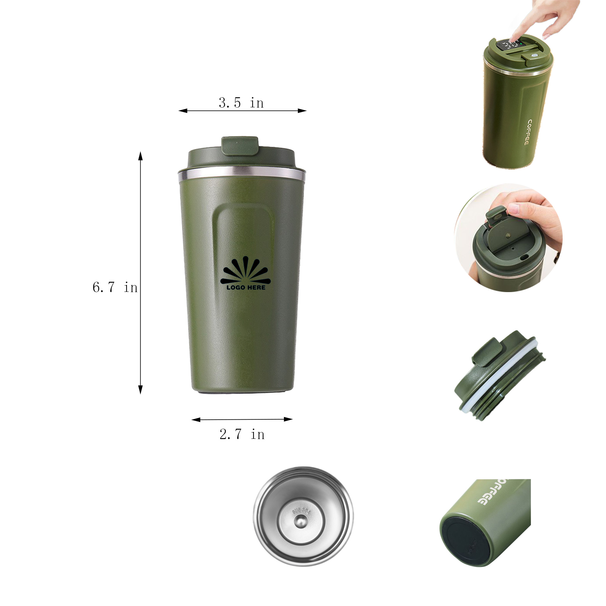 17oz Smart Stainless Steel Coffee Tumbler 2