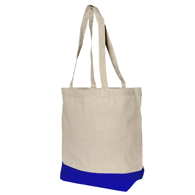 Royal Colored Bottom Gusset Cotton Tote 2