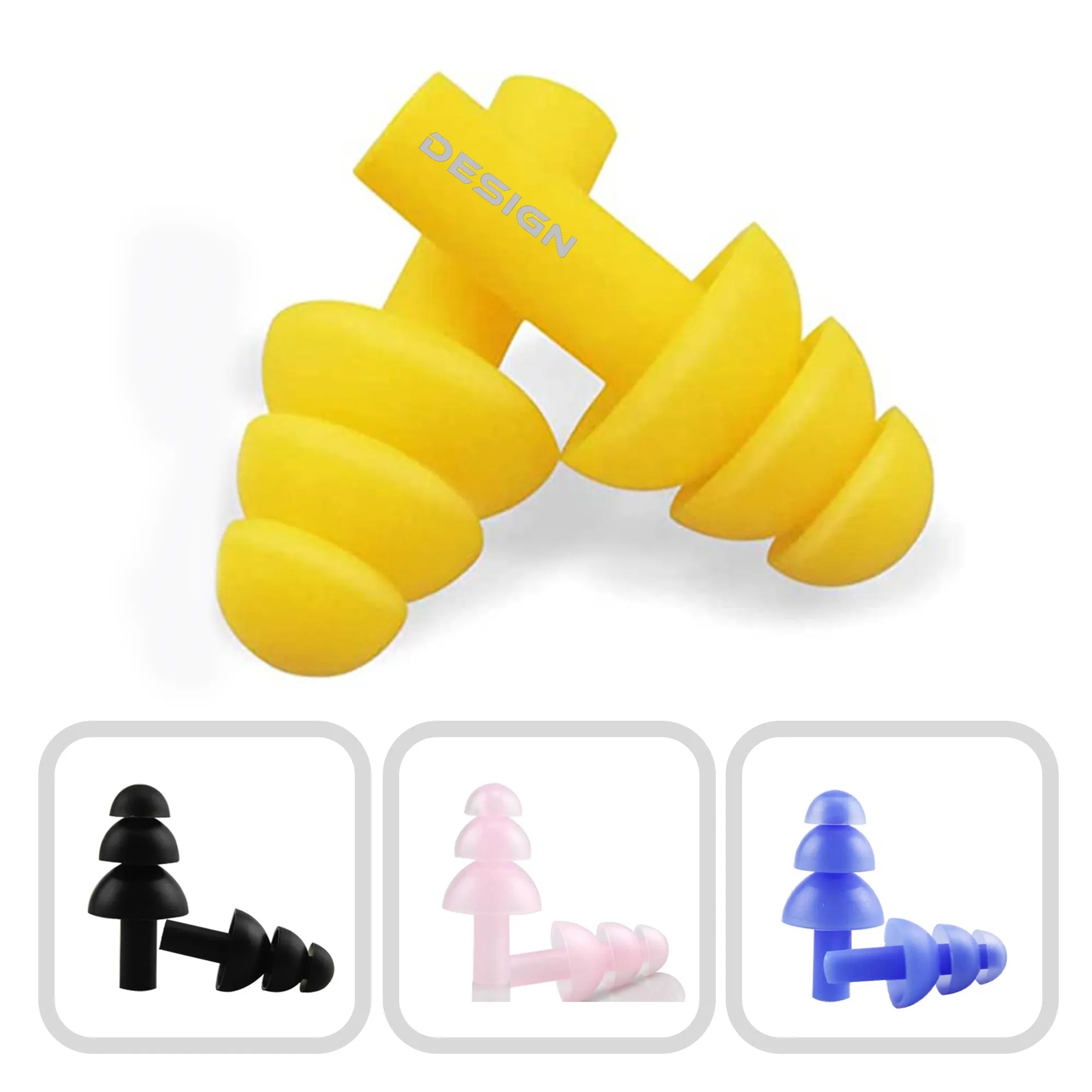 Soft Silicone Noise Reduction Ear Plugs 2