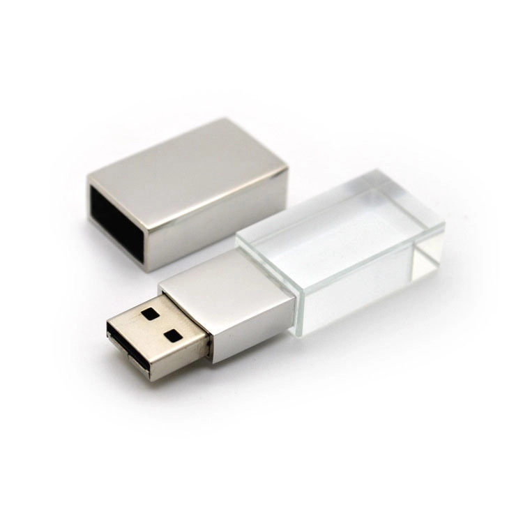 4GB 8GB Custom Crystal LED Light USB Flash Drive 2