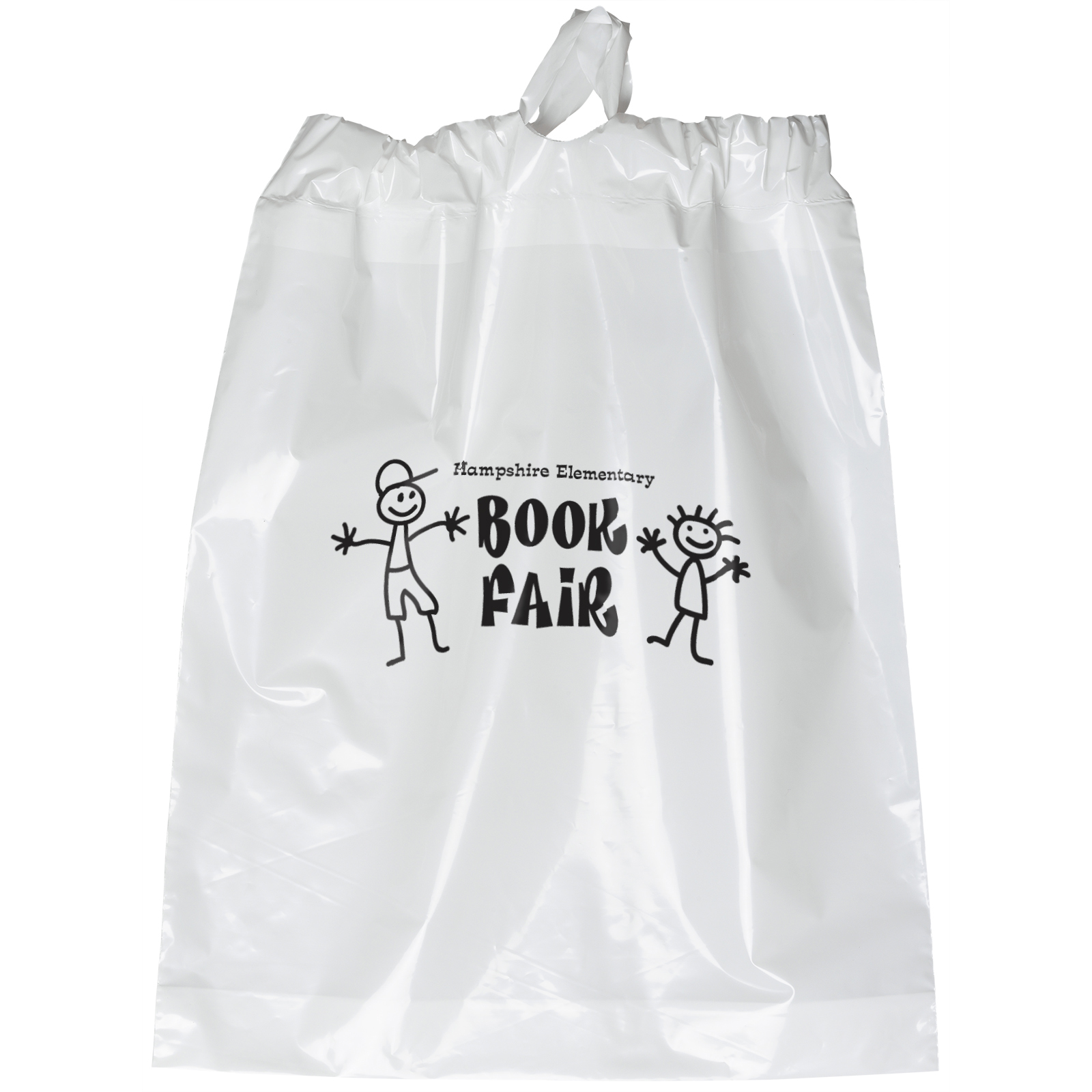 Poly-Draw Bag - 15W x 19H x 3 - Flexo Ink Print 3