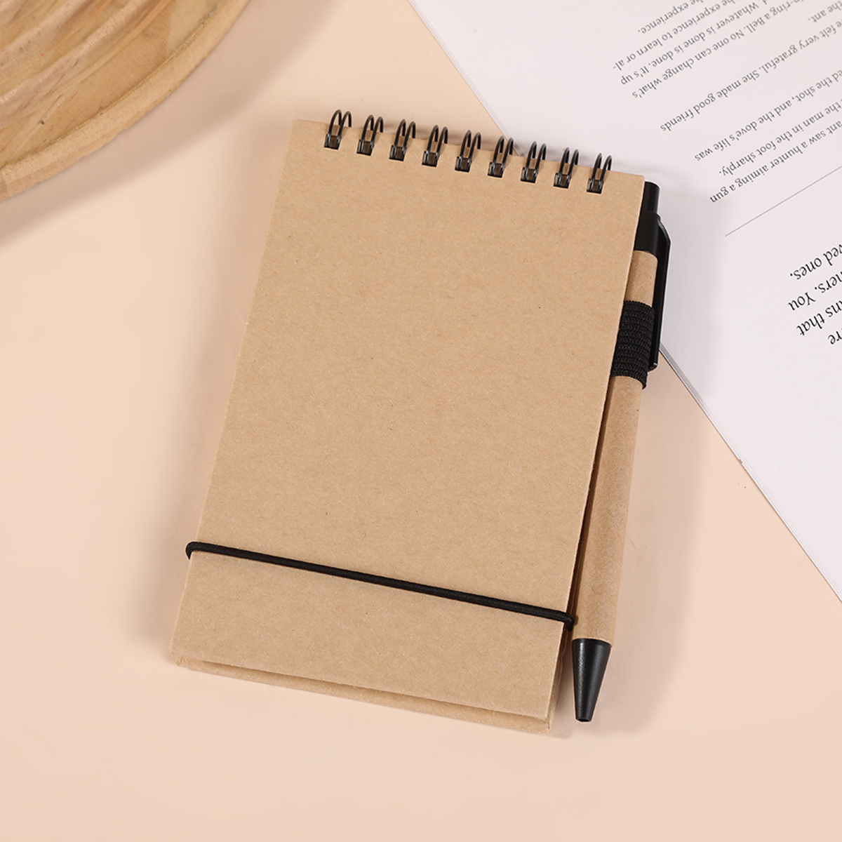 Solid Color Environmentally Friendly Note Pad With Pen 6