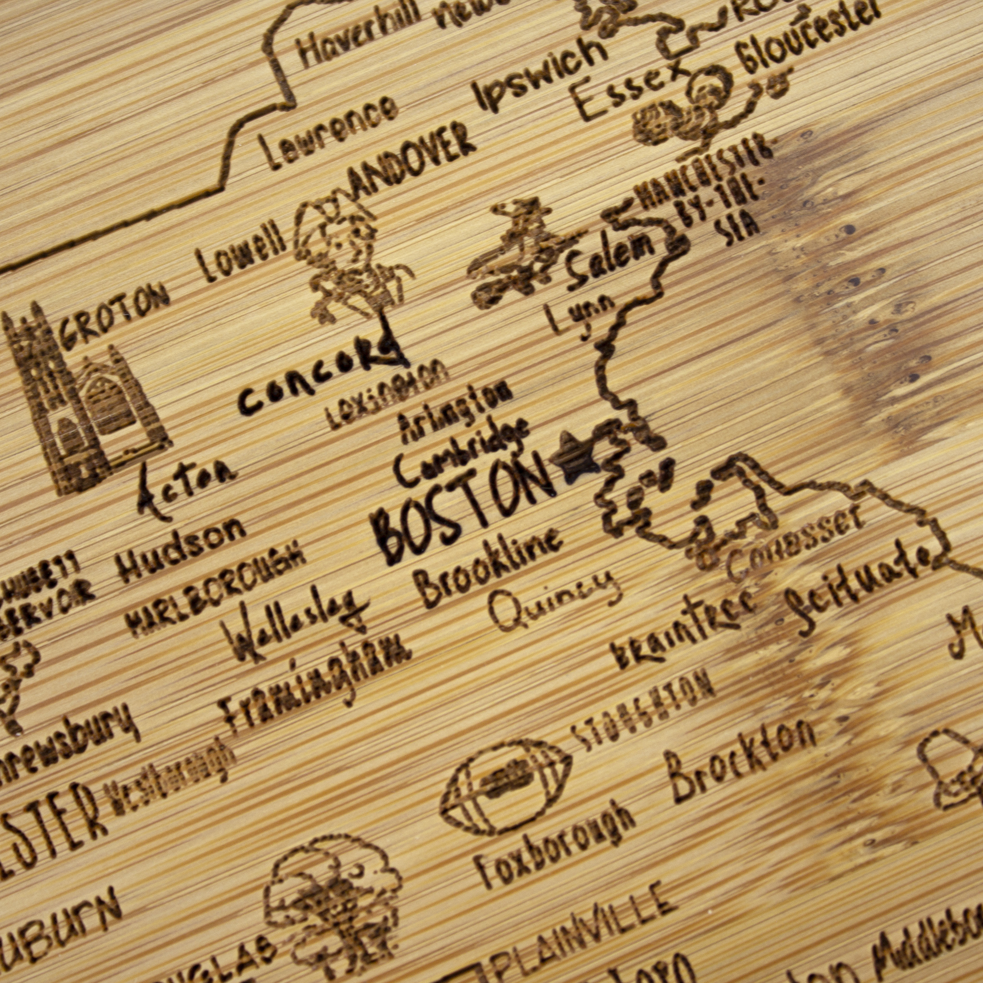 A Slice of Life Massachusetts Serving & Cutting Board 6