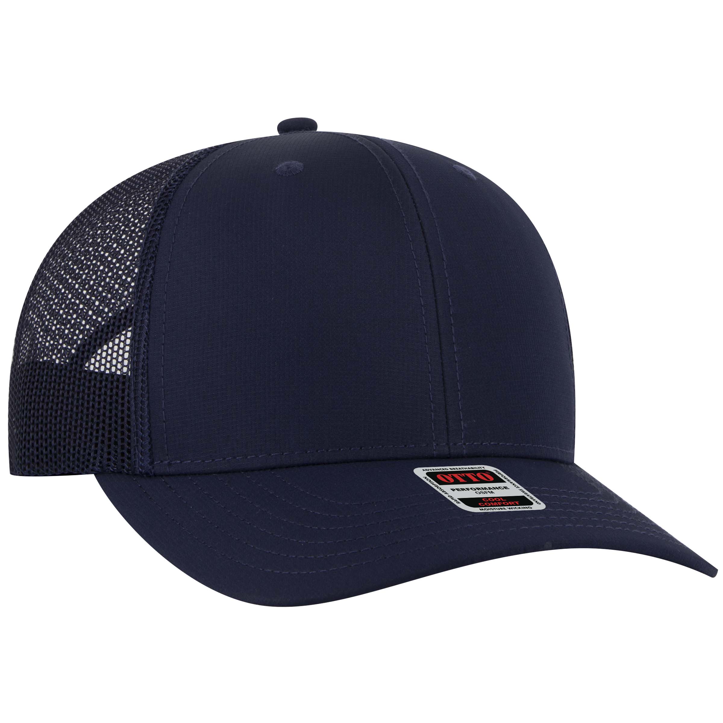 OTTO CAP® 6 Panel Mid Profile Mesh Back Trucker Hat 11