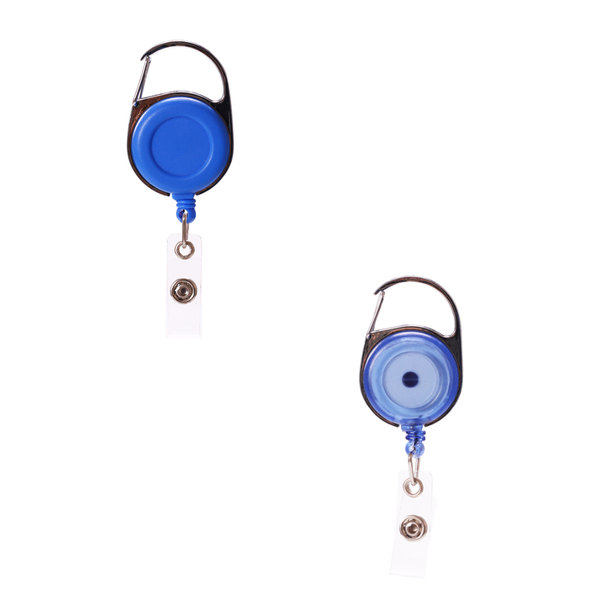 Retractable Carabiner Round Badge Reel w/ Belt Clip 9