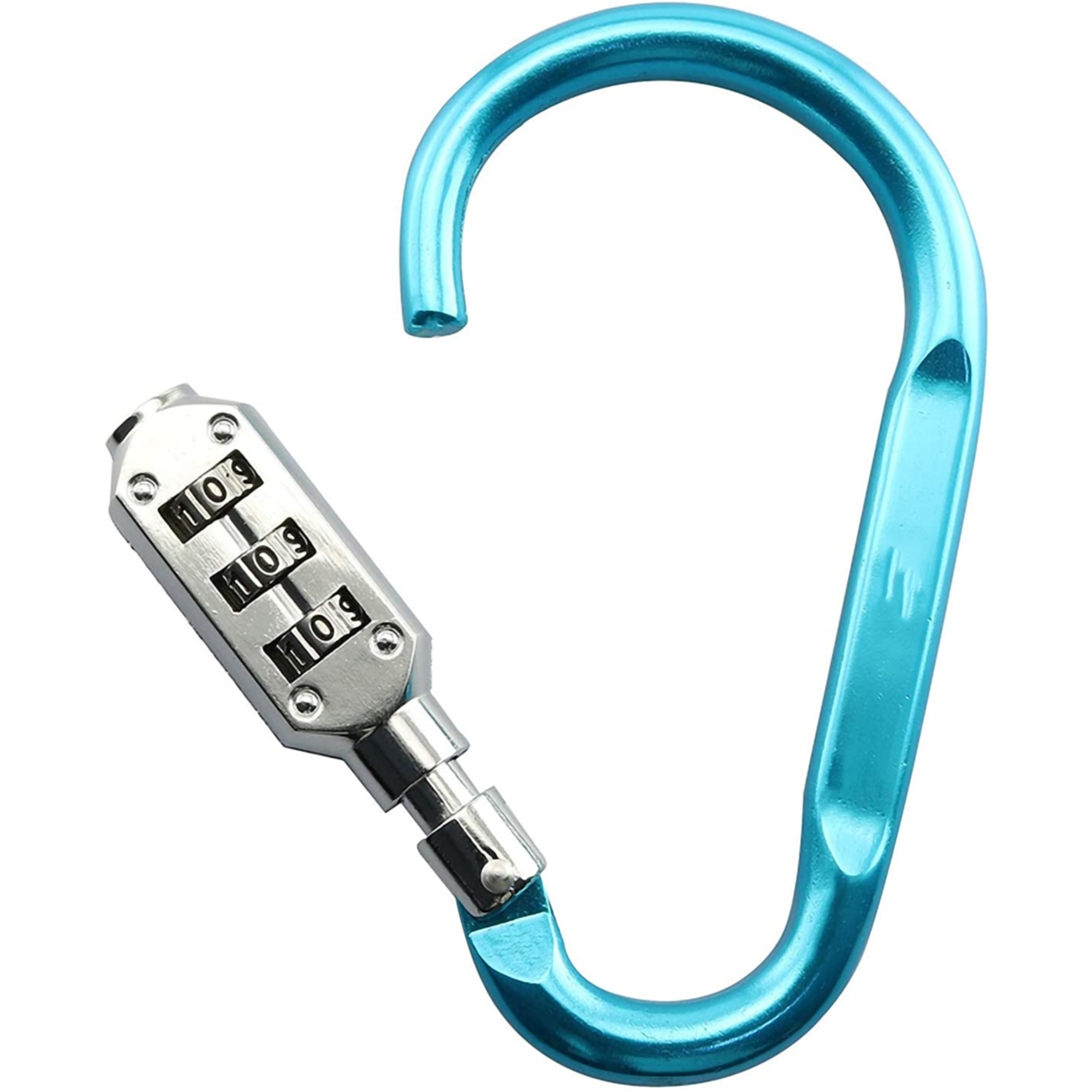 Aluminum Carabiner w/Combination Lock 2