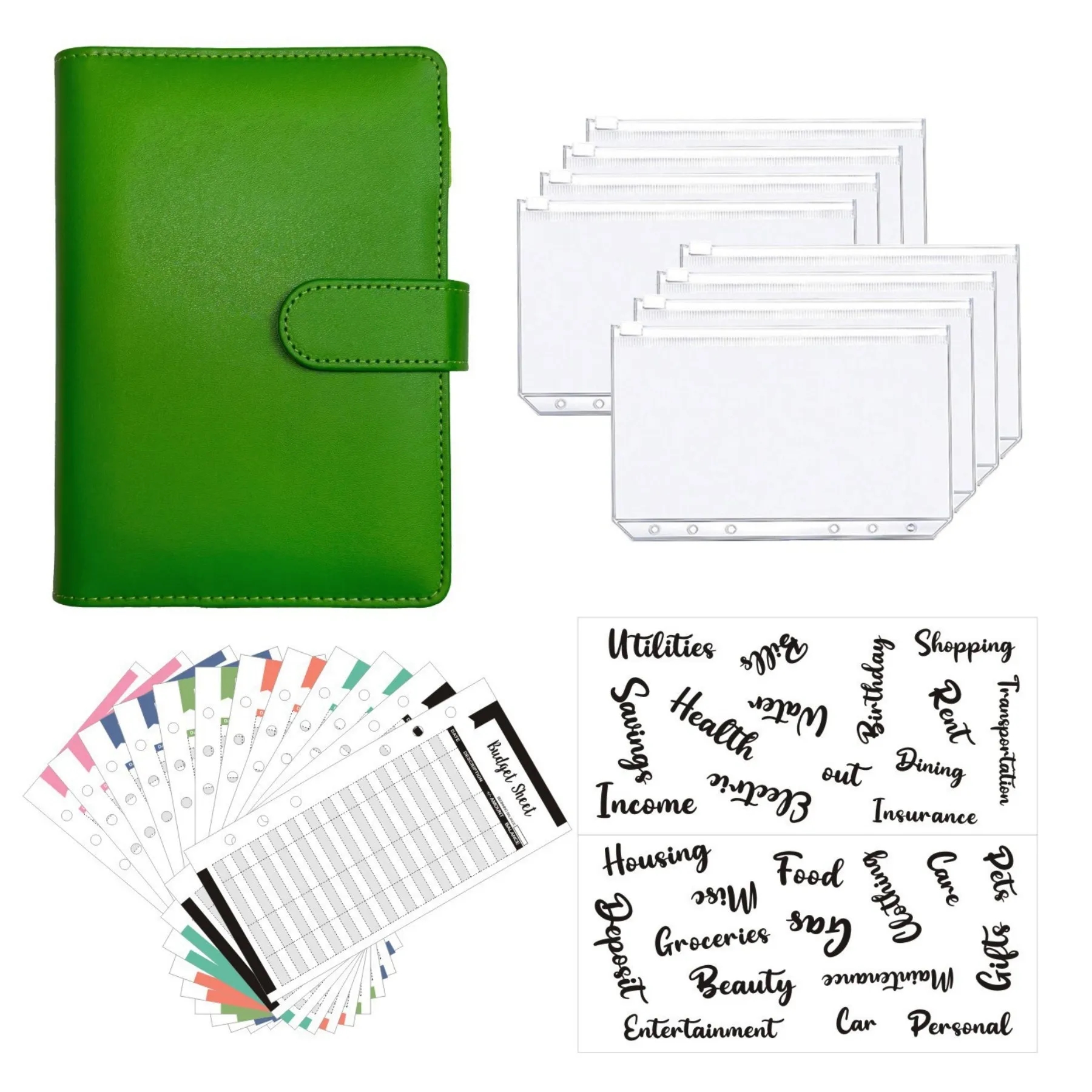 A6 PU Leather Binder Budget Planner 4