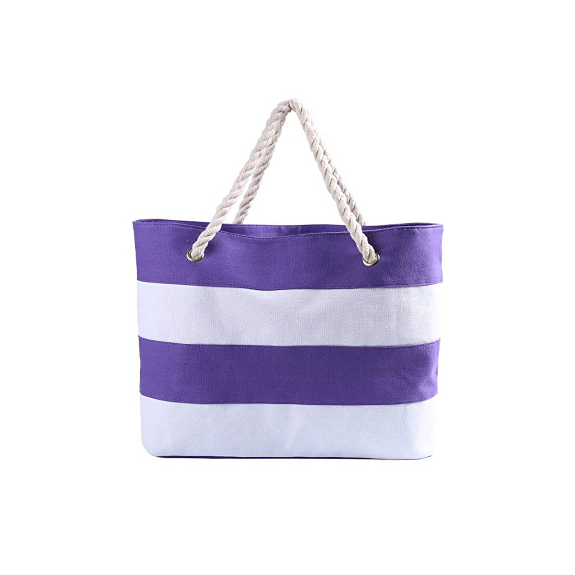 Canvas Beach Tote With Soft Rope Handles, custom tote bag with logo imprint 9