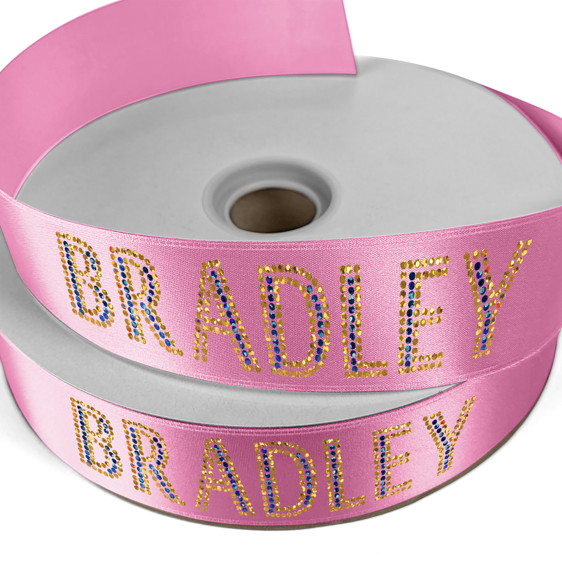 1 1/2" Badge Satin Ribbon - 100yd Roll - Sparkle 14