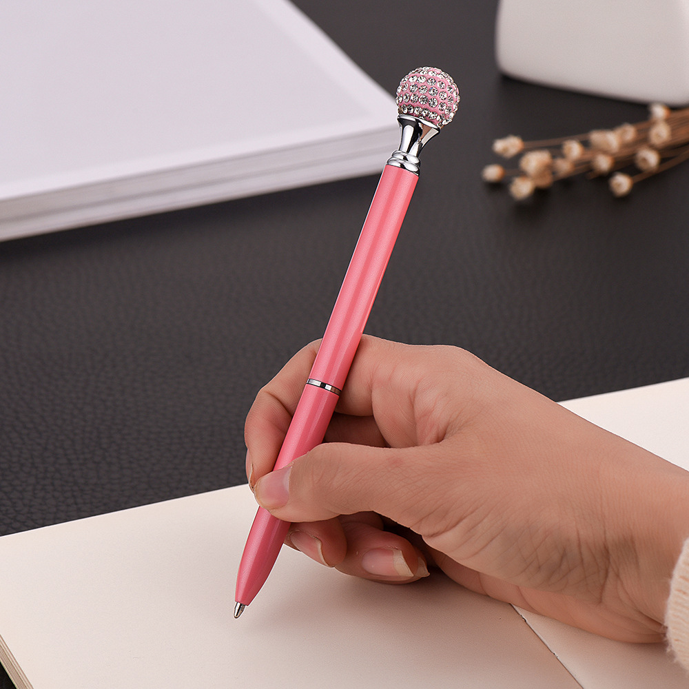Metal Ballpoint Pen with Crystal Diamond Ball 2