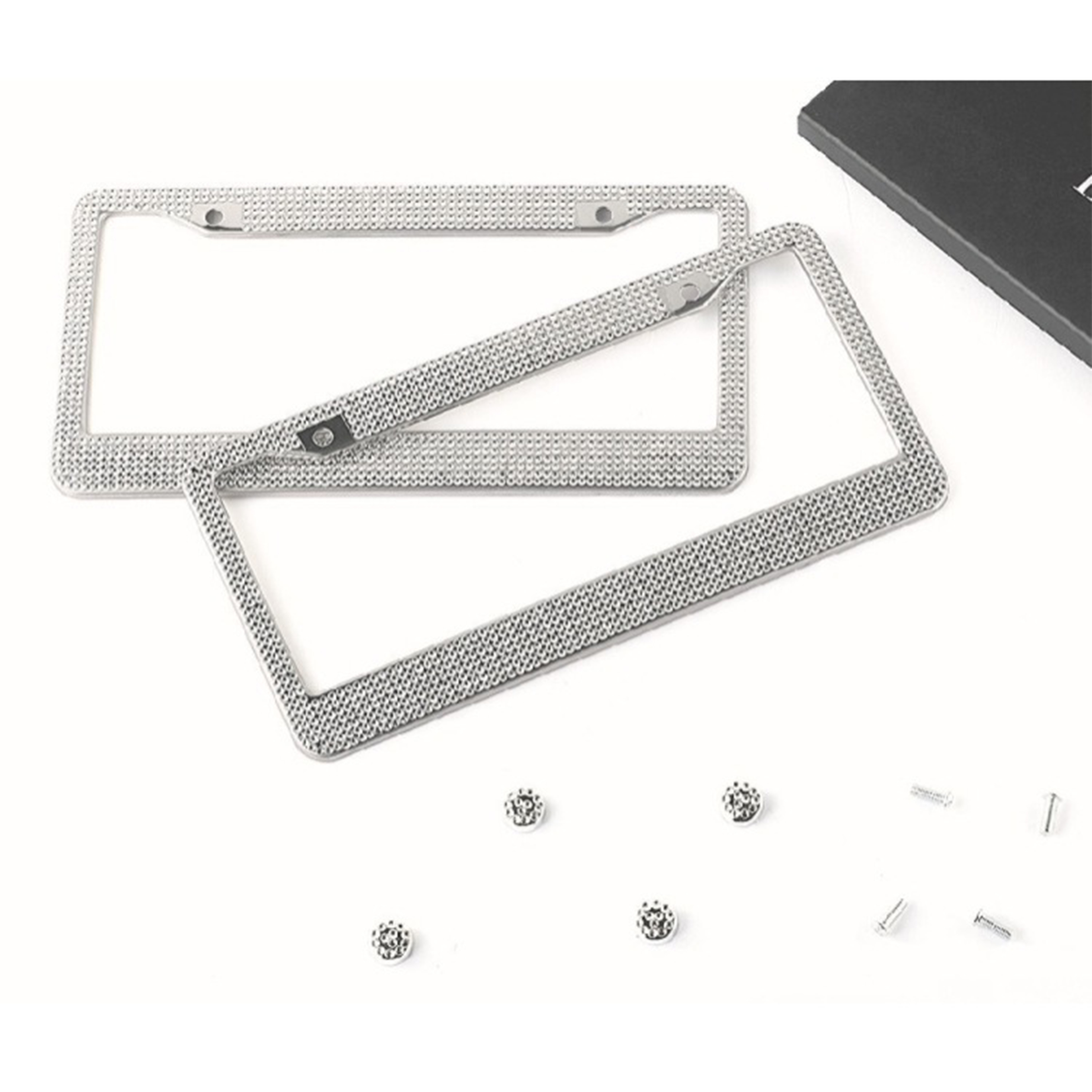 Rhinestone-Decorated License Plate Frame in Gift Box 2