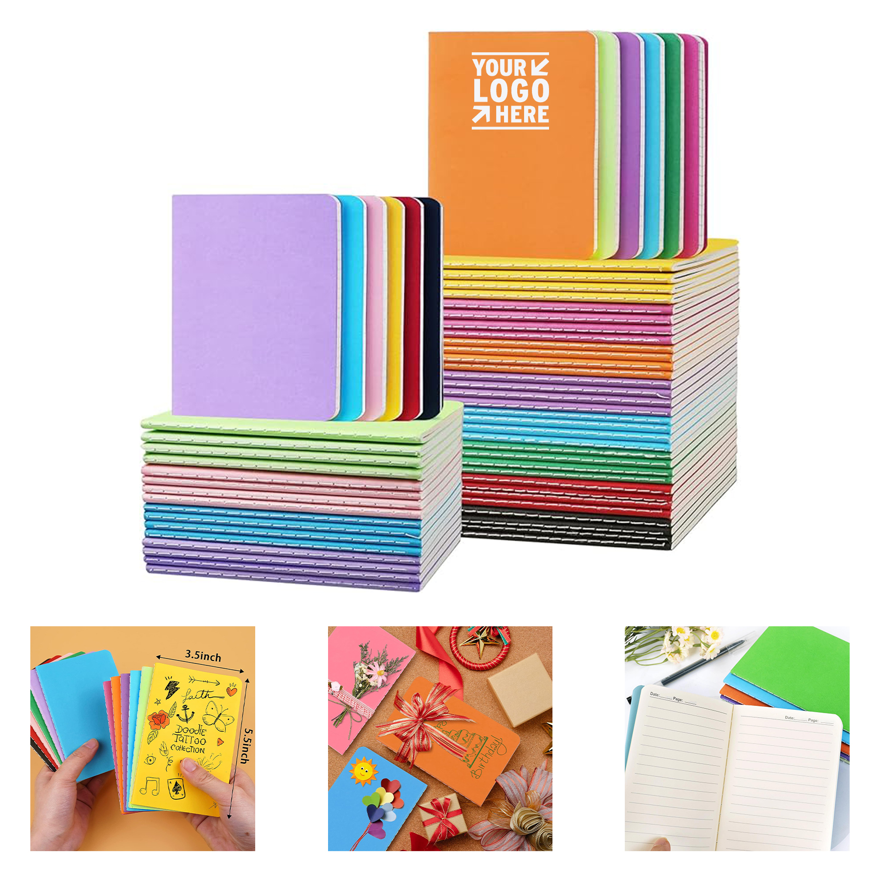 3.5" x 5.5" 30 Sheets Small Lined Notepad