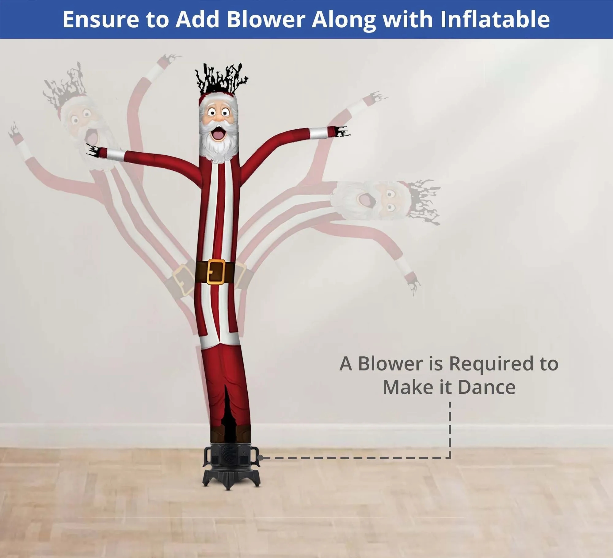 Santa Christmas Inflatable Tube Man with Blower 8
