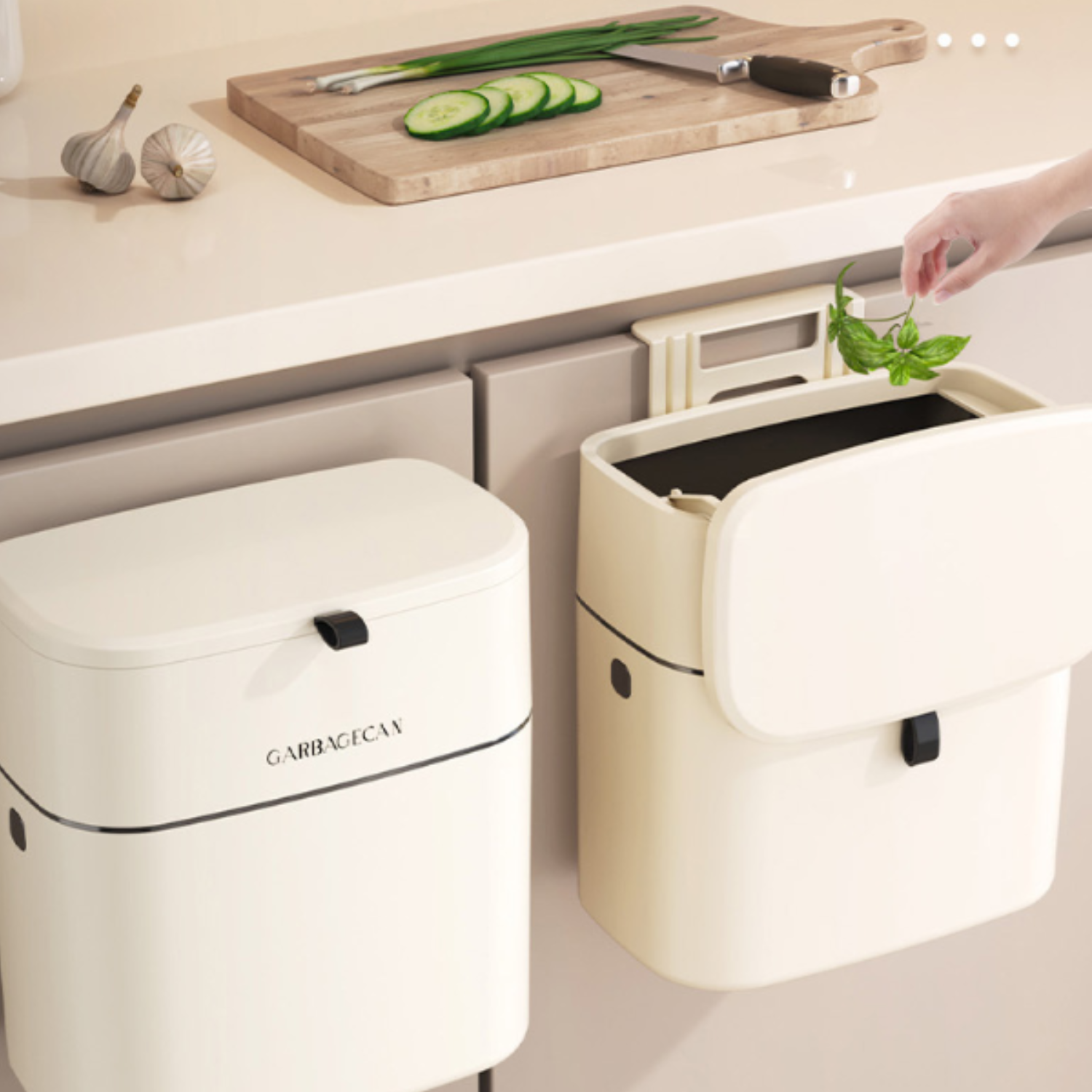 Kitchen trash can wall-mounted 3