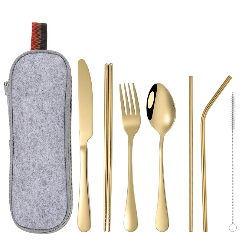 Reusable Stainless Steel Cutlery Set With Case 11