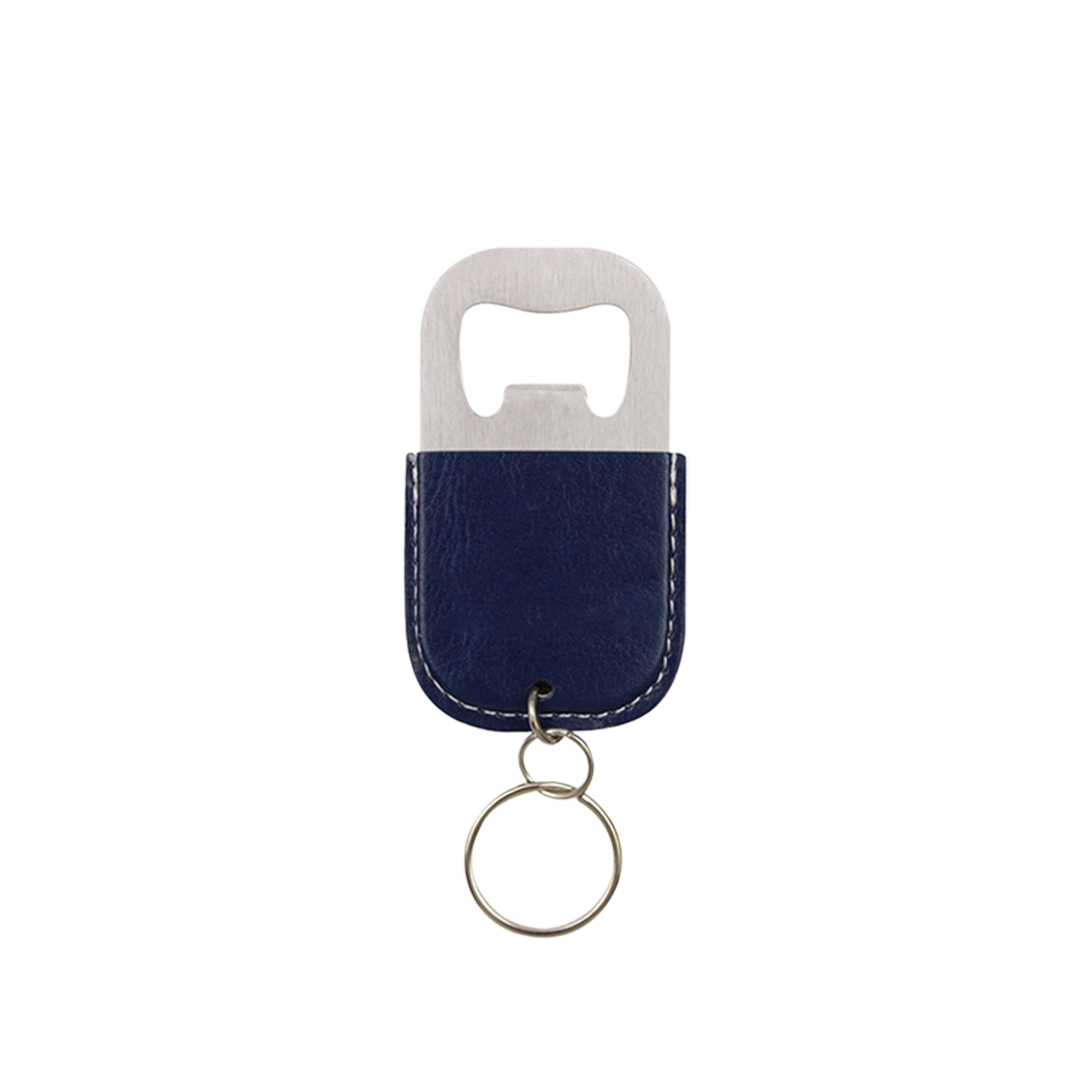 MOQ100 PU Leather Stainless Steel Keychain Bottle Opener 1