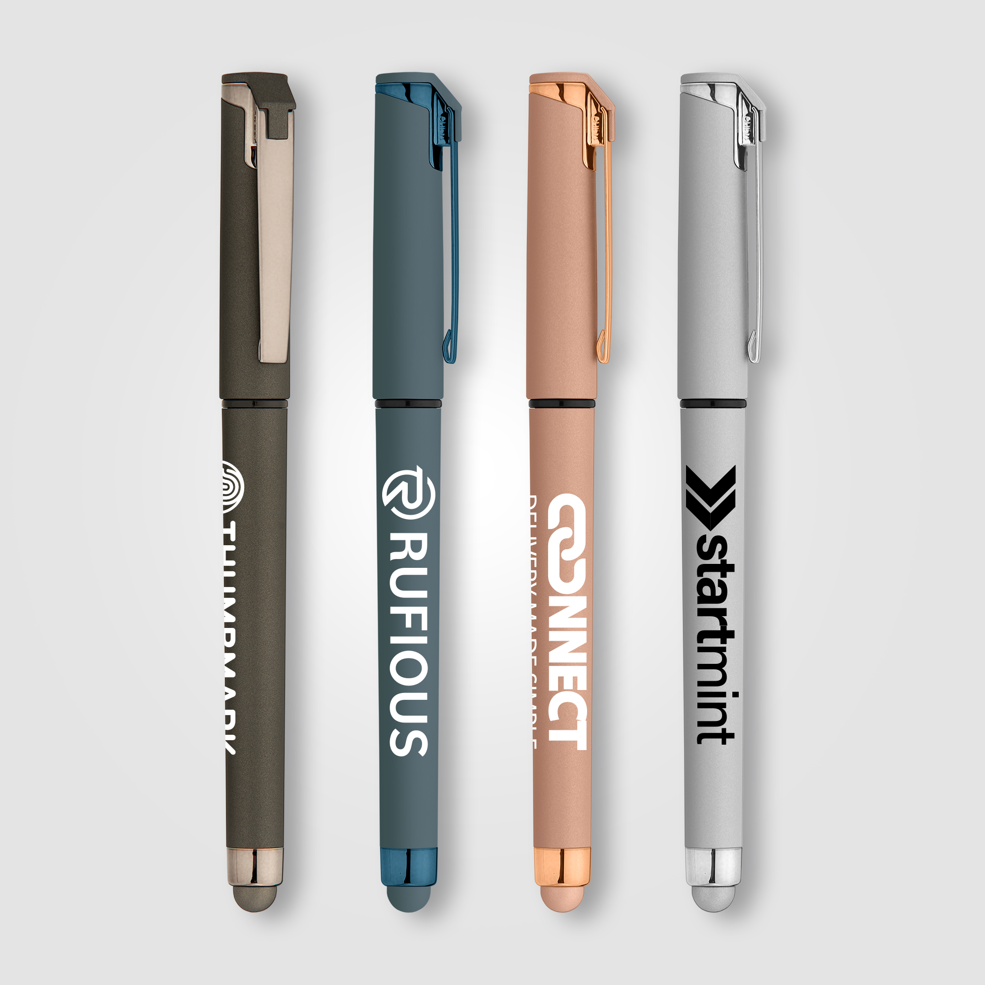Islander Softy Monochrome Metallic Stylus Gel Pen 6