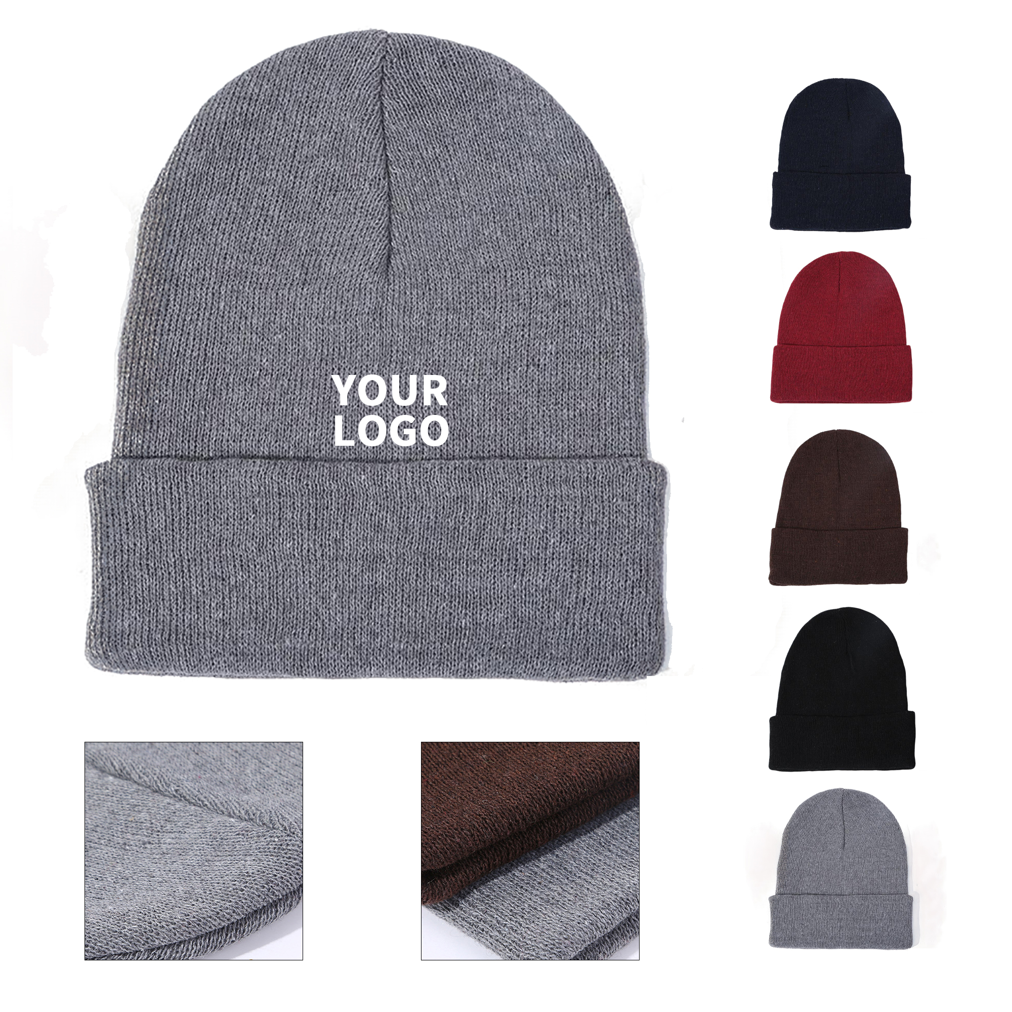 Eco Friendly Acrylic Full Color Knitted Hat 7