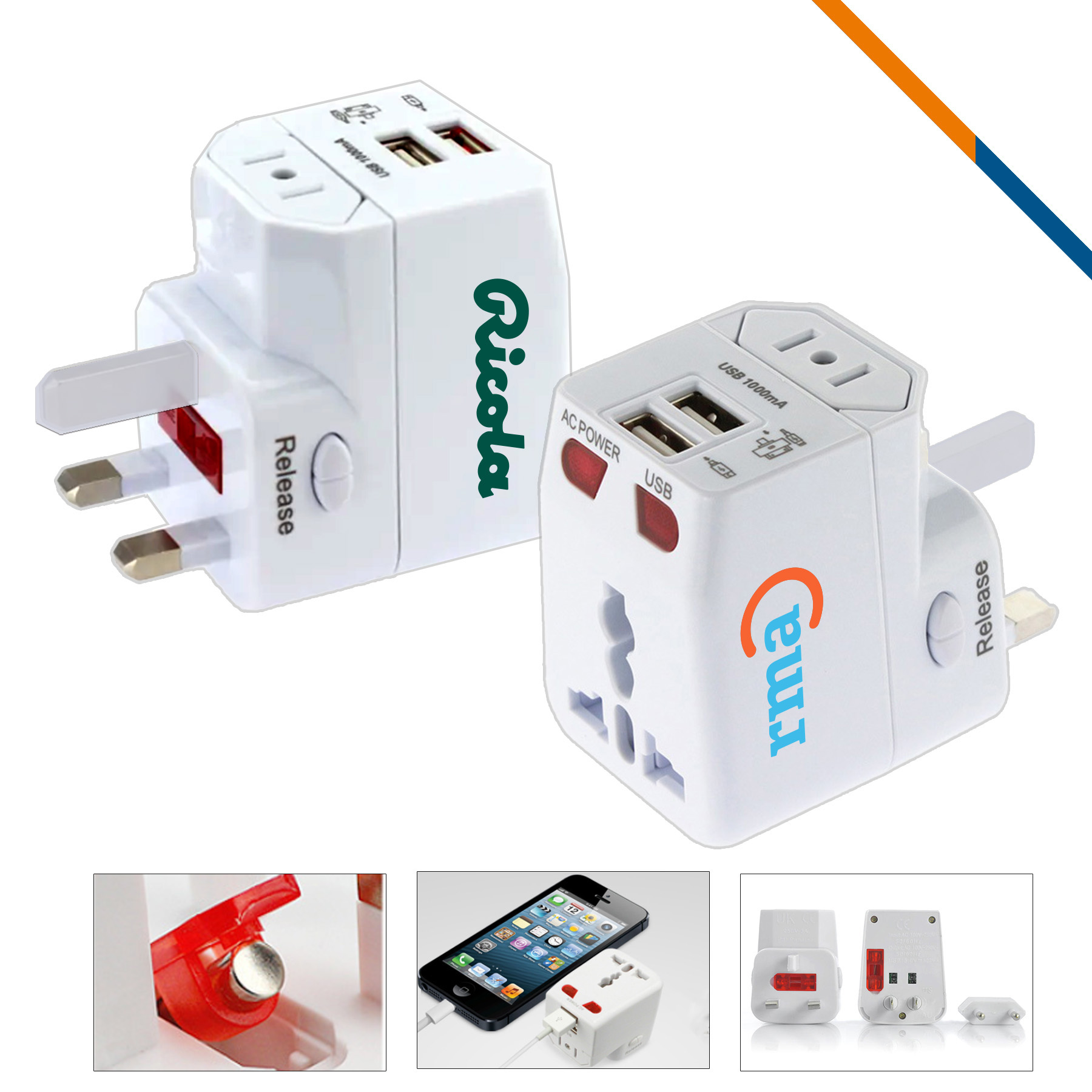 Avon 3in1 2 Ports Fast Charging Universal Charger 2