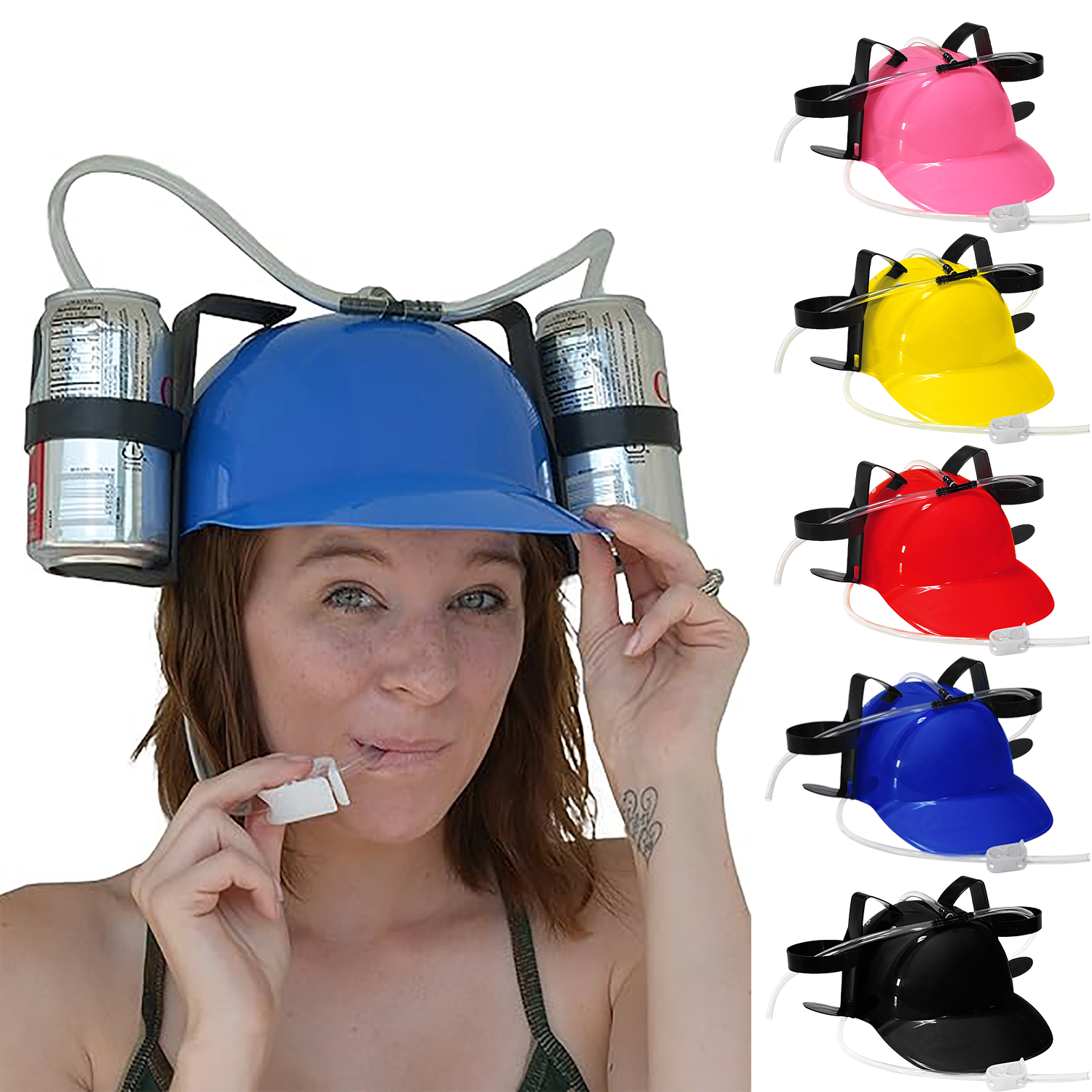 Plastic Creative Drink Straw Hat 4